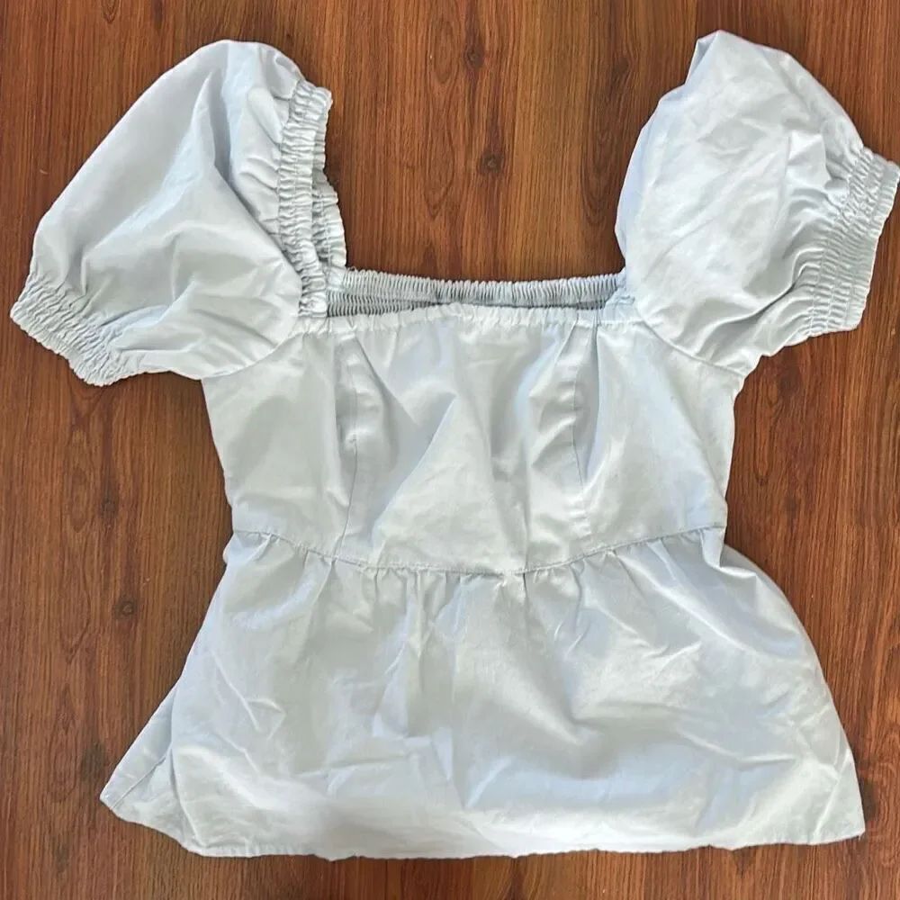 Abercrombie and Fitch pale blue cotton top xxs